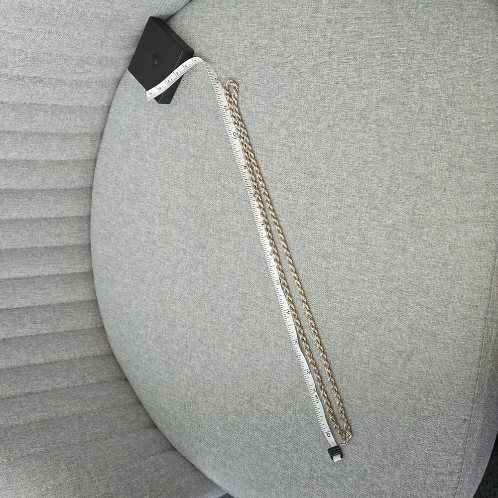 Solid Silver Twisted Style Vintage Chain Necklace… - image 5